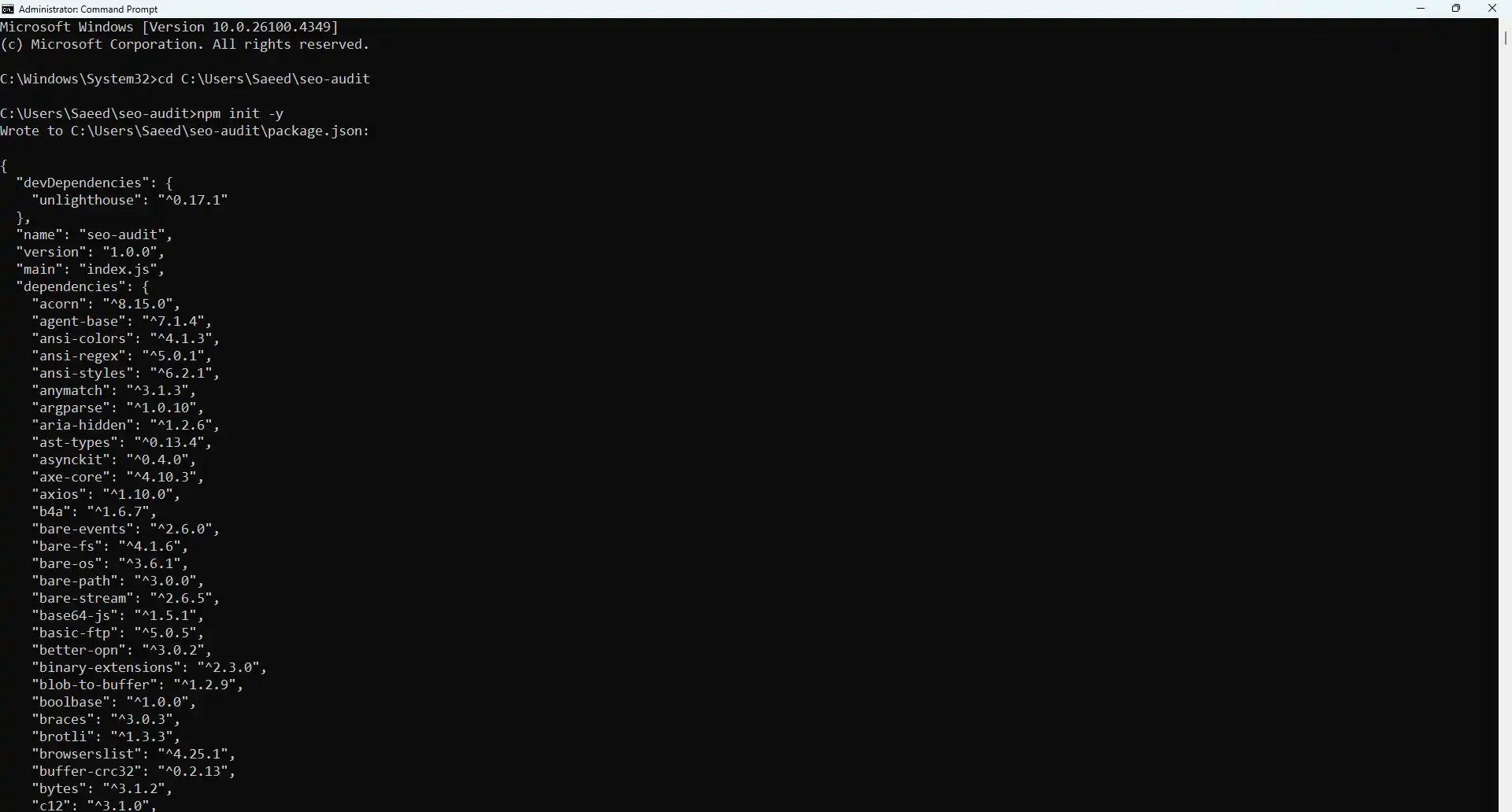 ساخت پروژه NPM